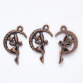 Zinc Alloy Moon Angel Charm Pendant for DIY Necklace Bracelet Jewelry Making view 2