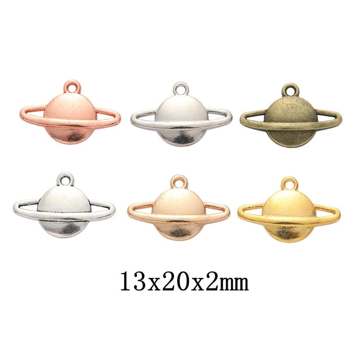 Zinc Alloy Planet Charm Pendant No.142223 for DIY Necklace Bracelet Jewelry Making