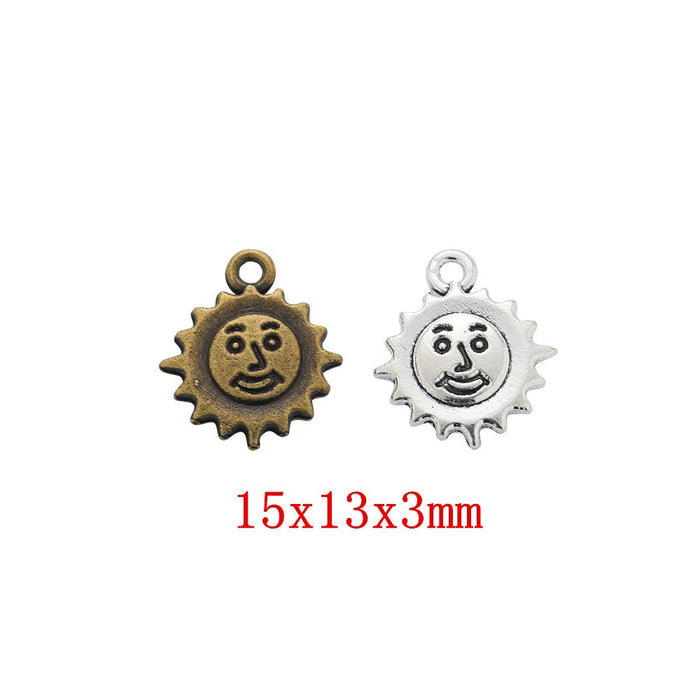 Zinc Alloy Sun Charm Pendant No.067299 for DIY Necklace Bracelet Jewelry Making