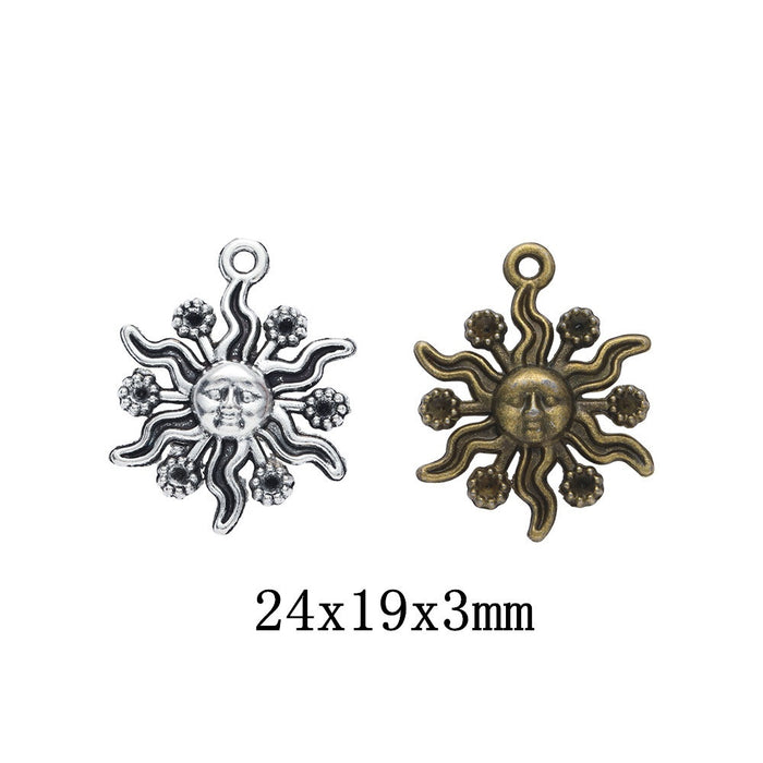 Zinc Alloy Sun Charm Pendant No.559773 for DIY Necklace Bracelet Jewelry Making