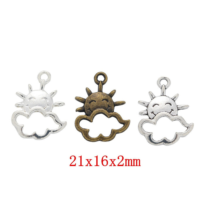 Zinc Alloy Sun Charm Pendant for DIY Necklace Bracelet Jewelry Making