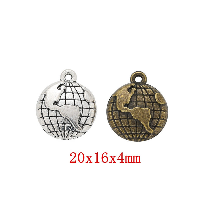 Zinc Alloy Earth Charm Pendant No.283305 for DIY Necklace Bracelet Jewelry Making