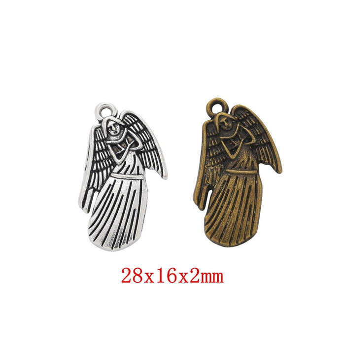 Vintage Zinc Alloy Angel Charm Pendant DIY Jewelry Accessories For Bracelets And Earrings 1248