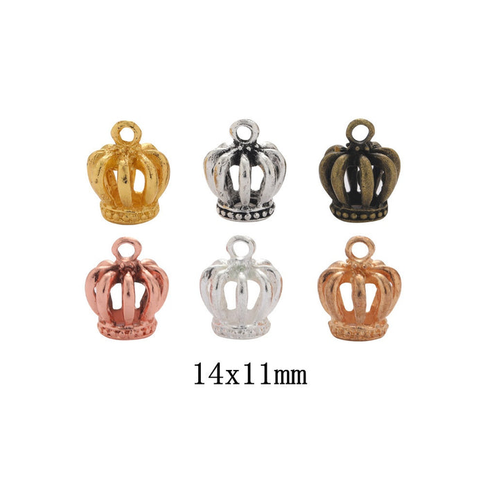 Zinc Alloy Crown Charm Pendant No.200699 for DIY Necklace Bracelet Jewelry Making