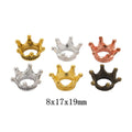 Zinc Alloy Crown Charm Pendant No.420554 for DIY Necklace Bracelet Jewelry Making view 1
