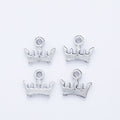 Antique Silver Zinc Alloy Crown Charm Pendant for DIY Necklace Bracelet Jewelry Making view 2