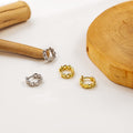 Elegant S925 Silver Needle Chain Hoop Huggie, Minimalist Hollow Link Short Cuff Stud Earrings view 1