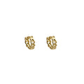 Elegant S925 Silver Needle Chain Hoop Huggie, Minimalist Hollow Link Short Cuff Stud Earrings view 5