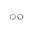 Elegant Mobius Twist Small Hoop With Sparkling Zircon Geometric Silver Alloy Huggie Earrings view 5