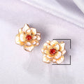 Pastoral Rhinestone Flower Stud Earrings Fresh Natural Floral Minimalist Niche Ear Jewelry view 5