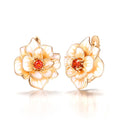 Pastoral Rhinestone Flower Stud Earrings Fresh Natural Floral Minimalist Niche Ear Jewelry view 1
