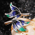 European American Enamel Floral Ring For Women Ethnic Style Oil Drip Flower Finger Ring Gift view 2