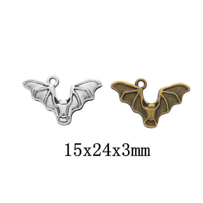 Zinc Alloy Bat Charm Pendant No.704555 for DIY Necklace Bracelet Jewelry Making