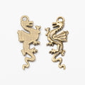 Zinc Alloy Flying Dragon Charm Pendant for DIY Necklace Bracelet Jewelry Making view 3