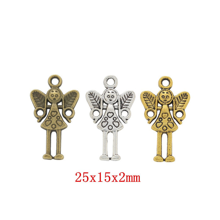 Zinc Alloy Angel Charm Pendant No.342285 for DIY Necklace Bracelet Jewelry Making