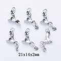 Antique Silver Zinc Alloy Witch Hat Charm Pendant for DIY Necklace Bracelet Jewelry Making view 1