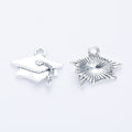 Antique Silver Zinc Alloy Graduation Cap Charm Pendant for DIY Necklace Bracelet Jewelry Making view 2