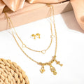 Green Bird Necklace Set With Moon Butterfly And Evil Eye Pendant Niche Fashion Jewelry view 3