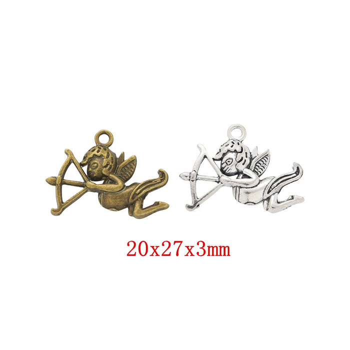 DIY Jewelry Accessory Vintage Zinc Alloy Angel Pendant Charm For Necklace Bracelet Making 1237