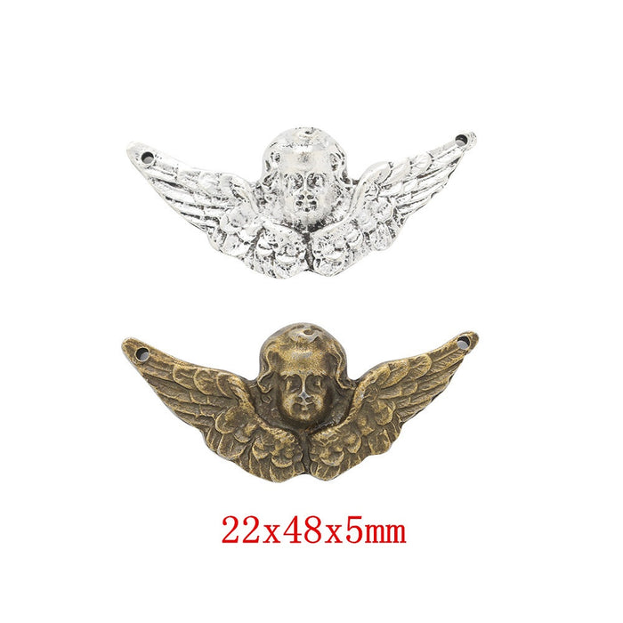 DIY Jewelry Accessory Vintage Zinc Alloy Angel Pendant Charm For Necklace Bracelet Making 1246