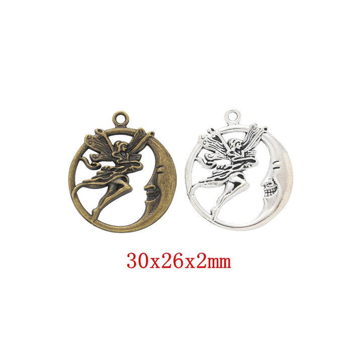 Vintage Zinc Alloy Angel Charm Pendant DIY Jewelry Accessories For Bracelets And Earrings 1252