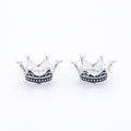 Antique Silver Zinc Alloy Crown Charm Pendant No.102457 for DIY Necklace Bracelet Jewelry Making view 2