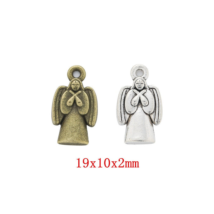 DIY Jewelry Accessory Vintage Zinc Alloy Angel Pendant Charm For Necklace Bracelet Making 1216
