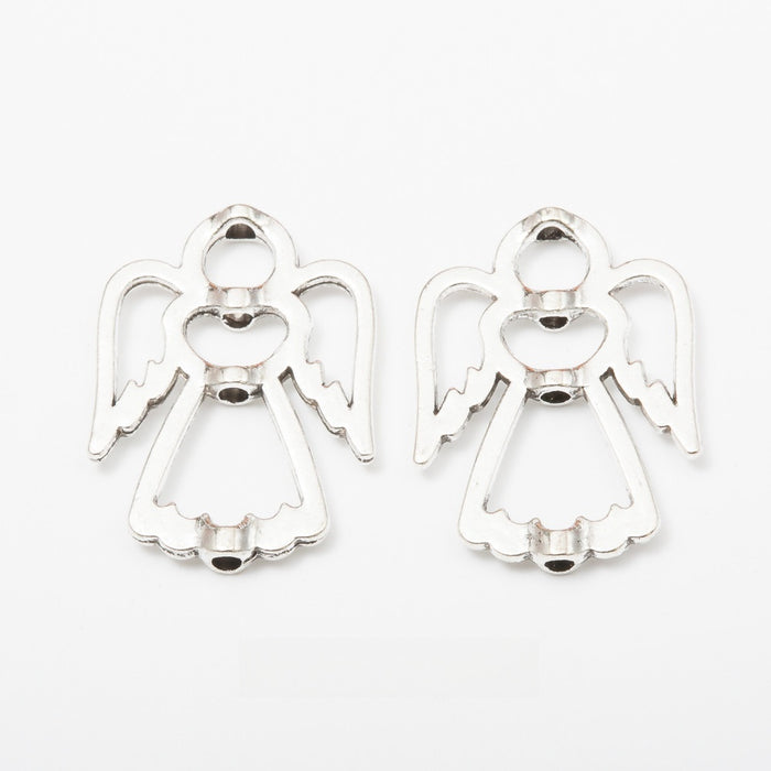Antique Silver Zinc Alloy Angel Charm Pendant for DIY Necklace Bracelet Jewelry Making