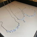 Light Luxury Metal V-Shaped Water Drop Zircon Inlaid Clavicle Necklace For Women view 1