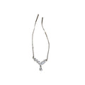 Light Luxury Metal V-Shaped Water Drop Zircon Inlaid Clavicle Necklace For Women view 5