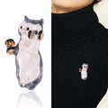 Alloy Enamel Cat Brooch Pin For Cute Lapel Clothing Decor view 2