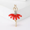 Alloy Ballerina Girl Brooch Elegant Dance Lapel Pin For Clothing view 4