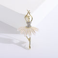 Alloy Ballerina Girl Brooch Elegant Dance Lapel Pin For Clothing view 6