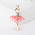 Alloy Ballerina Girl Brooch Elegant Dance Lapel Pin For Clothing view 2