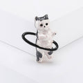 Alloy Enamel Hula Hoop Cat Brooch For Sweater Decoration view 1