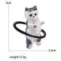 Alloy Enamel Hula Hoop Cat Brooch For Sweater Decoration view 5