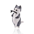 Alloy Enamel Cat Eating Fish Brooch Pin For Cute Outfits view 3