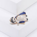Alloy Enamel Crown Cat Brooch Pin For Animal Apparel Decoration view 4