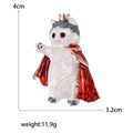 Alloy Enamel Crown Cat Brooch Pin For Animal Apparel Decoration view 5