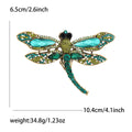 Alloy Rhinestone Dragonfly Brooch For Fashion Apparel Decoration view 6