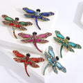 Alloy Rhinestone Dragonfly Brooch For Fashion Apparel Decoration view 2