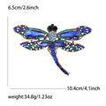 Alloy Rhinestone Dragonfly Brooch For Fashion Apparel Decoration view 3