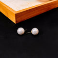 Korean Frosted Pearl Stud Earrings Simple Light Luxury Silver Needle Minimalist Women's Earrings view 2