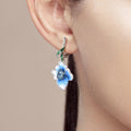 Sweet Pastoral Flower Resin Ear Cuffs, Natural Style Floral Earrings For Women view 4