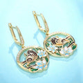 Pastoral Bird And Flower Resin Earrings Handmade Enamel Drop Earrings Fashion Jewelry view 3