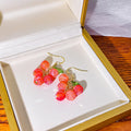 Sweet Summer Orange Fruit Cluster Acrylic Bead Alloy Hook Dangle Fashion Statement Earrings view 4
