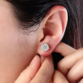 Hip Hop Unisex Mini Stud Earrings Copper Micro Paved Zircon Earrings For Cross Border view 4