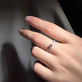 Fashion Full Zircon Rectangle Sugar Cube Geometric Index Finger Ring For Women view 3