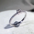 Fashion Full Zircon Rectangle Sugar Cube Geometric Index Finger Ring For Women view 2