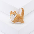 Alloy Enamel Corgi Dog Brooch Pin For Fashion Apparel Decoration view 3